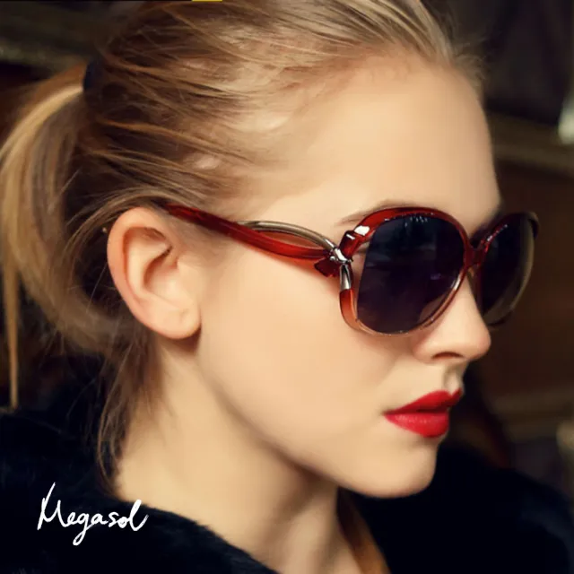 【MEGASOL】寶麗萊UV400偏光太陽眼鏡(蝶翼設計師款-MS2229)