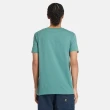 【Timberland】男款藍綠色短袖T恤(A2EKJCL6)