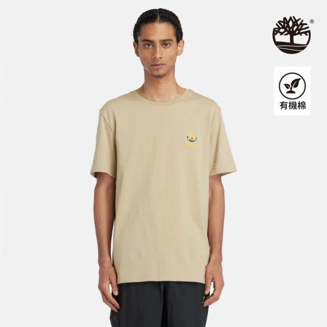 TimberlandTimberland 男款米色健行圖案短袖 T 恤(A42YUDH4)