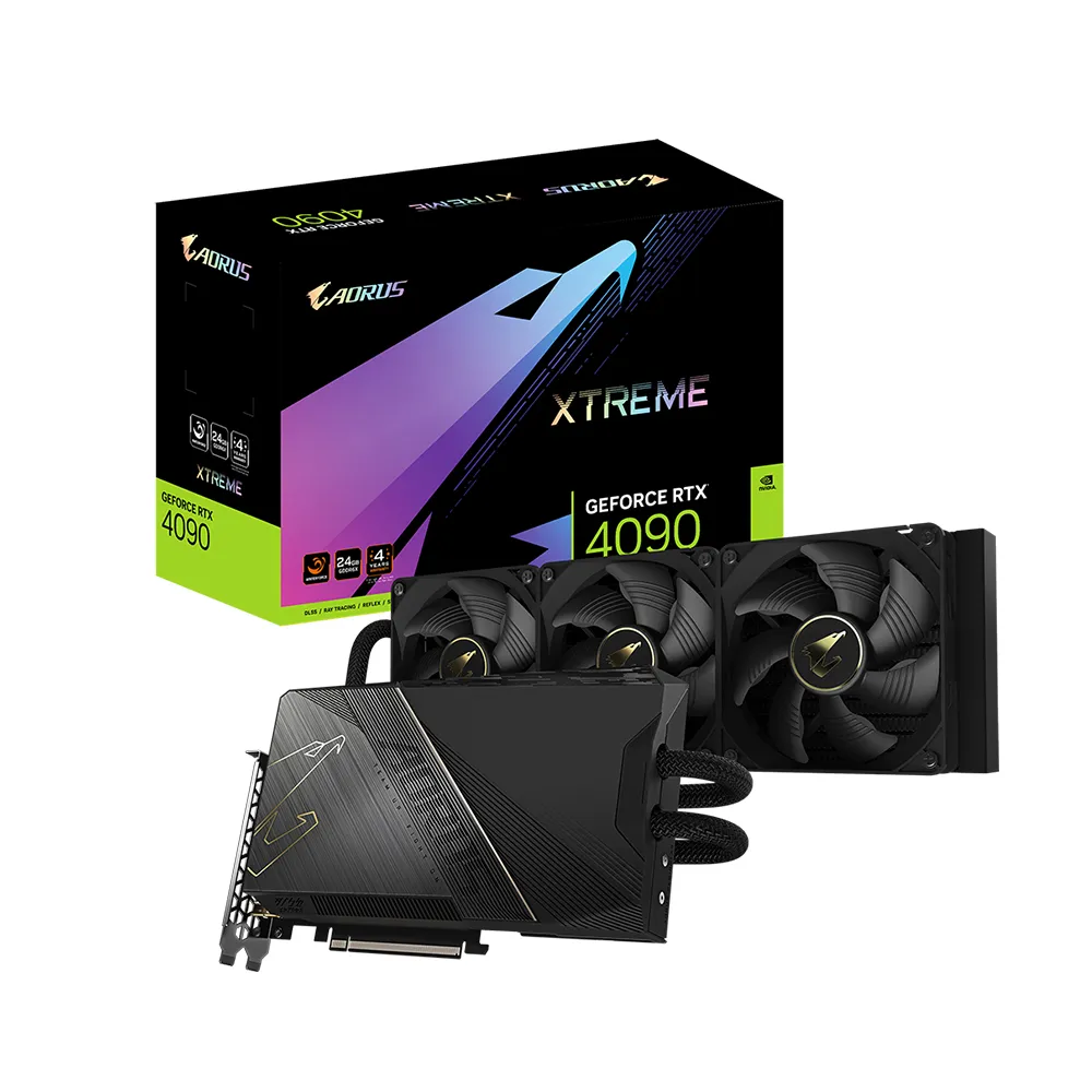 【GIGABYTE 技嘉】AORUS RTX4090 XTREME WATERFORCE 24G 顯示卡+海盜船 RM1200x SHIFT 80Plus金牌 ATX 3.0