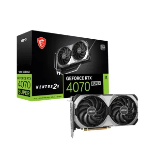 【MSI 微星】RTX4070 SUPER 12G VENTUS 2X OC 顯示卡+微星 MPG A750GF 金牌 電源供應器(70S+P組合)