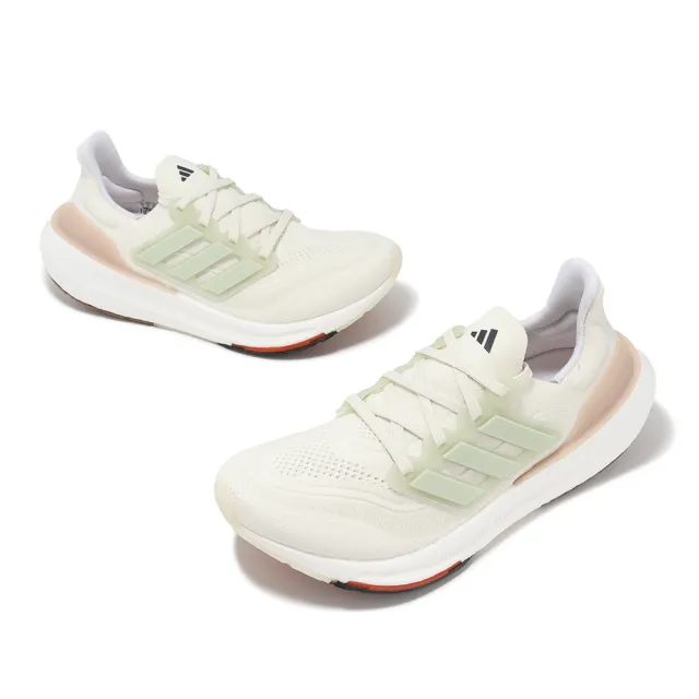 【adidas 愛迪達】慢跑鞋 Ultraboost Light 男鞋 女鞋 白 綠 緩震 襪套 運動鞋 愛迪達(HQ6338)