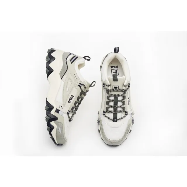 【FILA官方直營】男鞋 女鞋 OAKMONT TR v2 中性運動鞋-白灰(4-C129Y-067)