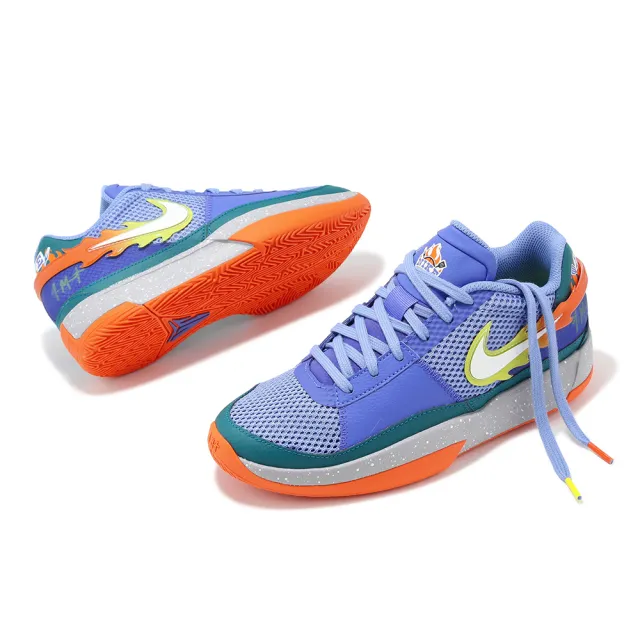 【NIKE 耐吉】籃球鞋 JA 1 SE GS 大童鞋 女鞋 藍 橘 Backyard BBQ 火焰 Morant(FN4398-400)