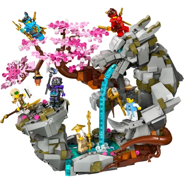 【LEGO 樂高】旋風忍者系列 71819 龍石神殿(建築模型 忍者玩具)