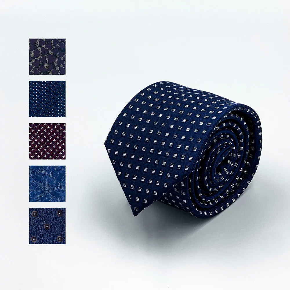 【G2000】商務絲質印花配襯領帶(7款可選)