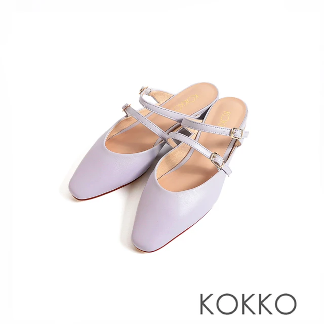 KOKKO 集團KOKKO 集團 溫柔滿點微寬楦柔軟綿羊皮穆勒鞋(粉紫色)