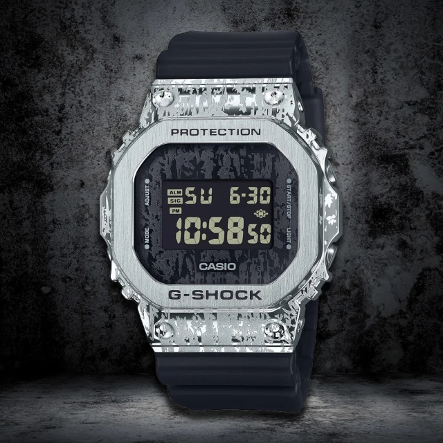 CASIO 卡西歐 G-SHOCK 頹廢風 搖滾電子錶 43.2mm(GM-5600GC-1)