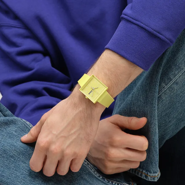 【SWATCH】WHAT IF...LEMON? 經典手錶/方形錶/女錶/瑞士製造 SO34J700(34mm)