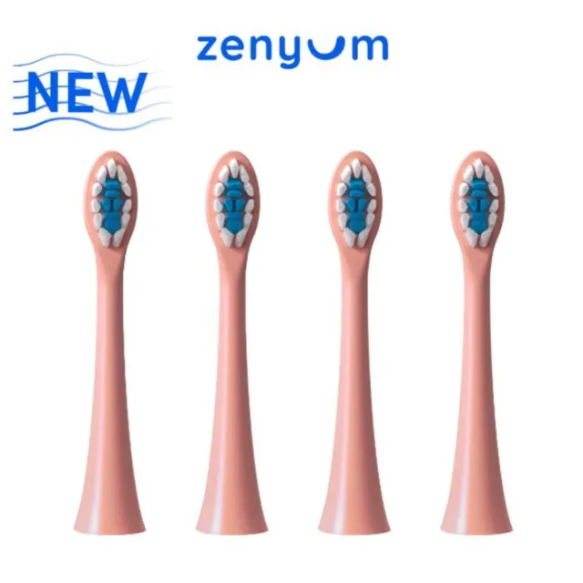 【Zenyum】Sonic™ 音波振動牙刷溫和潔淨刷頭組-4件入(保護牙齦/纖細刷毛/楊謹華代言)