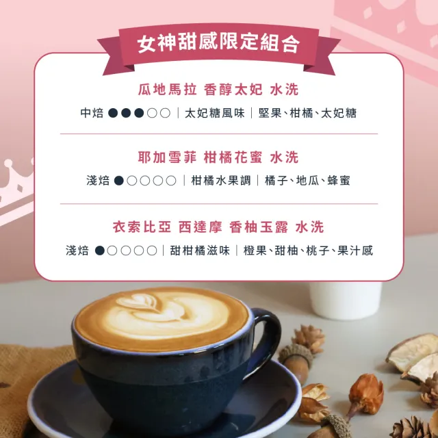 【Buon Caffe 步昂咖啡】女神甜感組合 新鮮烘焙咖啡(半磅227gX3包)