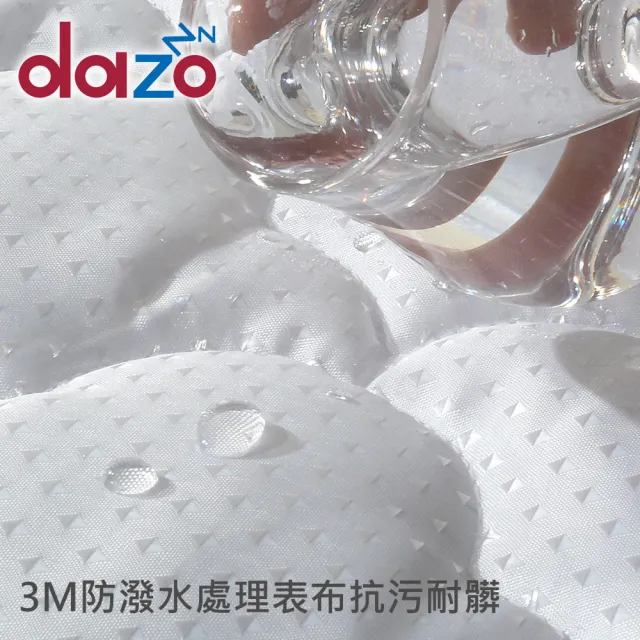 【Dazo】3M防潑水2cm乳膠獨立筒床墊(雙人加大6尺)