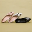 【FAIR LADY】我的旅行日記 時髦金屬腰帶釦平底鞋(槿紫、502759)
