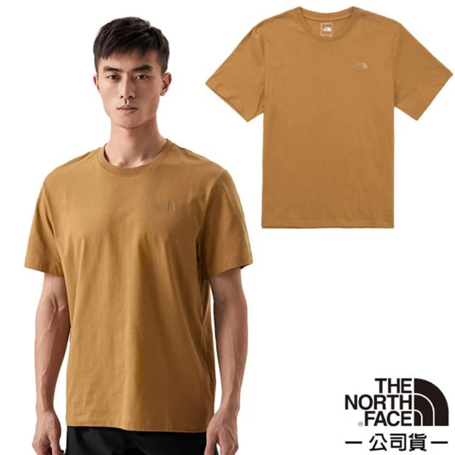 The North Face 男款 FLASHDRY吸濕透氣短袖圓領T恤_亞洲版型/休閒衫.運動上衣(7WCJ-173 棕 N)