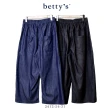 【betty’s 貝蒂思】熊熊拼貼刺繡抽繩牛仔寬褲(共二色)