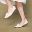 【FAIR LADY】我的旅行日記  浪漫立體蝴蝶結芭蕾平底鞋(亞麻、502852)