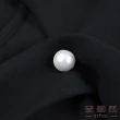 【MYVEGA 麥雪爾】單邊珍珠絲巾飄逸袖雪紡上衣-黑(2024春夏新品)