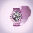 【CASIO 卡西歐】G-SHOCK WOMEN 科幻虛擬 雙顯腕錶 母親節 禮物(GMA-S110VW-4A)