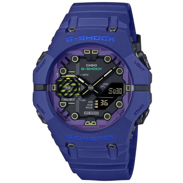 【CASIO 卡西歐】G-SHOCK 藍牙連線 科幻世界 雙顯腕錶 母親節 禮物(GA-B001CBR-2A)