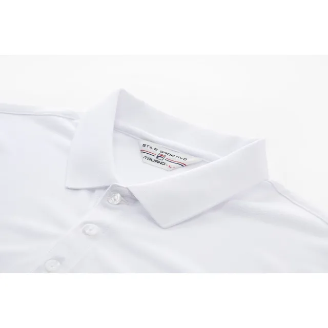 【FILA官方直營】男吸濕排汗短袖POLO衫-白色(1POY-1707-WT)