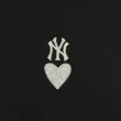 【MLB】小Logo拉鍊連帽外套  Heart系列 紐約洋基隊(3ATRH0141-50BKS)