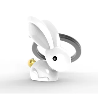 【Metalmorphose】MTM白兔造型質感鑰匙圈(任2件贈真皮鑰匙掛環)