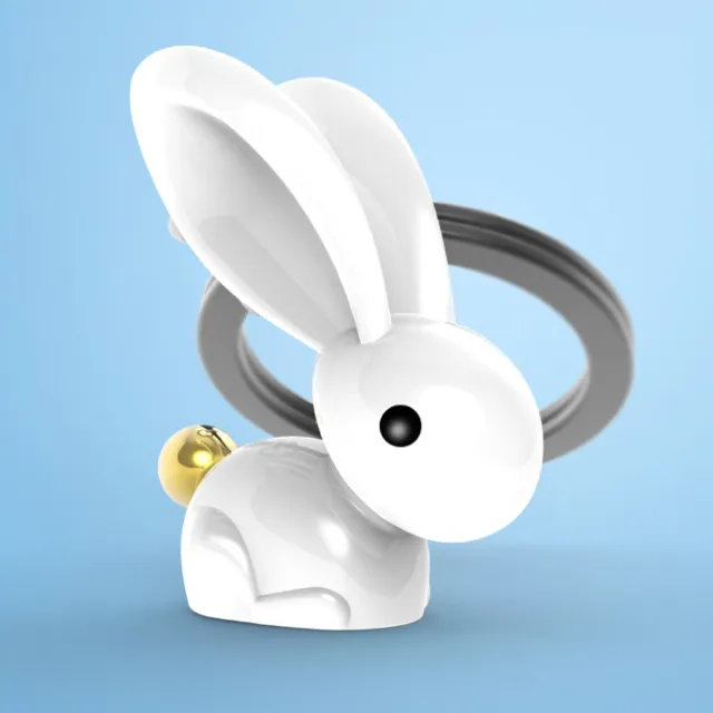 【Metalmorphose】MTM白兔造型質感鑰匙圈(任兩件贈真皮鑰匙掛環)