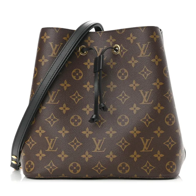 【Louis Vuitton 路易威登】經典Neonoe系列Monogram印花牛皮鑲飾束口斜背/肩背水桶包(款式任選)