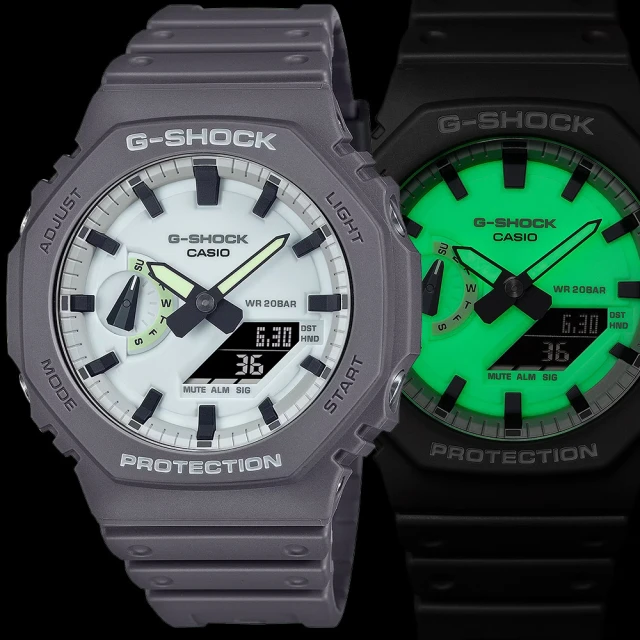 CASIO 卡西歐 G-SHOCK螢光配色雙顯錶(GA-B2