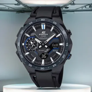 【CASIO 卡西歐】EDIFICE 方程式賽車 碳纖維藍芽手錶 新年禮物(ECB-2200PB-1A)