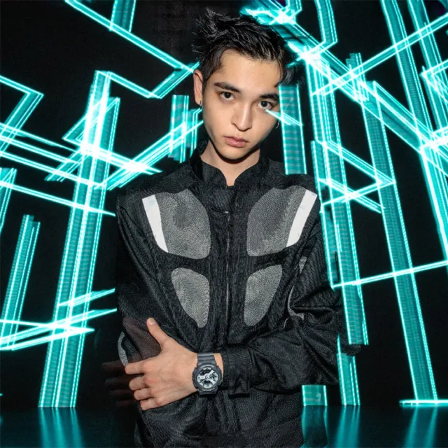 【CASIO 卡西歐】G-SHOCK 綠光系列雙顯運動手錶 送禮 禮物 推薦(GA-110HD-8A)