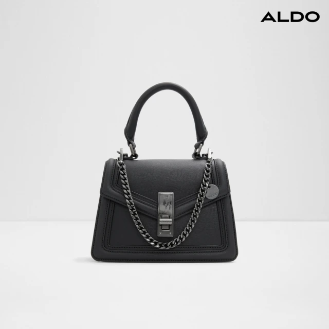 ALDO EMALINE-時尚質感梯形手提包(黑色)評價推薦