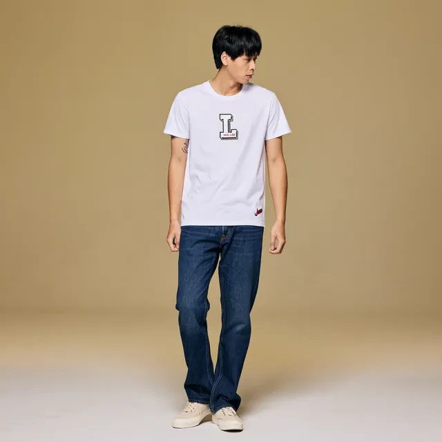 【Lee】男裝 牛仔褲 / 743 中腰舒適直筒 中藍洗水(LB417024281)