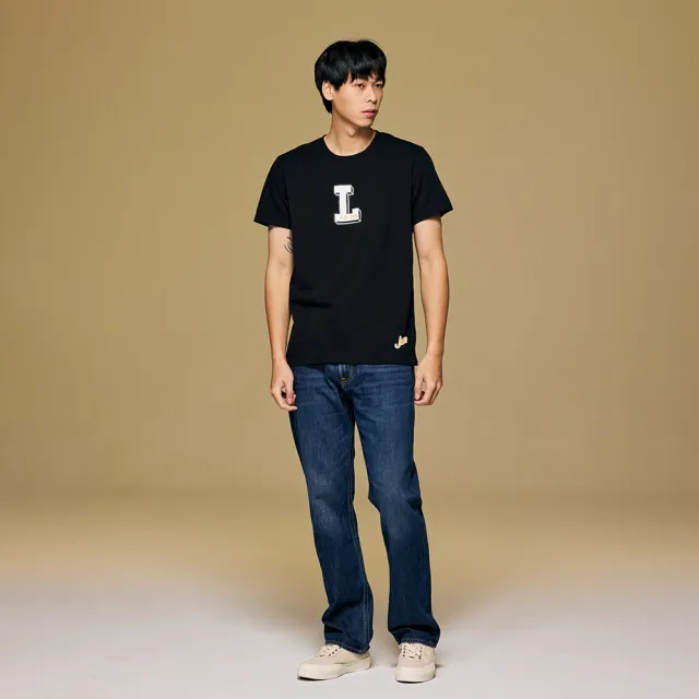 【Lee】男裝 牛仔褲 / 743 中腰舒適直筒 中藍洗水(LB417024281)