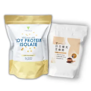【TRYALL】素素美妍 分離大豆蛋白+機能植物蛋白 日日燦光芝麻奶(1kg/500g)