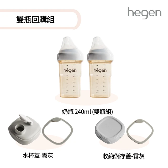 hegen 金色奇蹟PPSU多功能方圓型寬口奶瓶 雙瓶回購組(母嬰用品 新生禮 月子中心)