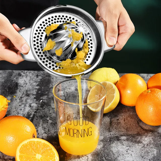【SUNLY】304不鏽鋼手動榨汁機 水果榨汁器 榨橙器 壓汁器 手壓柳丁榨汁杯(榨汁工具)