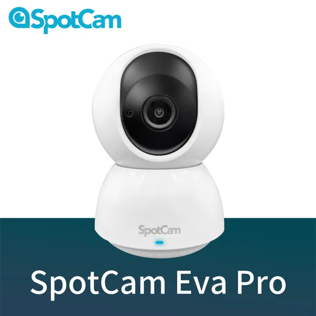 【spotcam】Eva Pro 2K無線360度旋轉網路攝影機/監視器 IP CAM(自動人形追蹤│免費雲端)