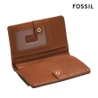 【FOSSIL 官方旗艦館】Liza 輕巧型真皮短夾-棕色編織 SL10040249(母親節)