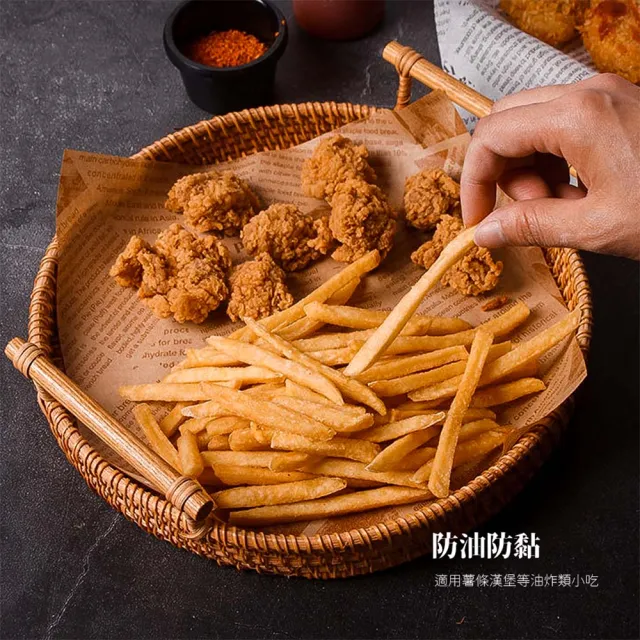 【CATIS】食品防油紙18x18cm 每包500張 報紙印花(食物油炸油紙墊 三明治包裝紙 炸物墊紙 吸油紙)