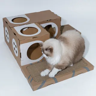 【A Cat Thing】貓建築抓板組(創意設計可收集紙屑)
