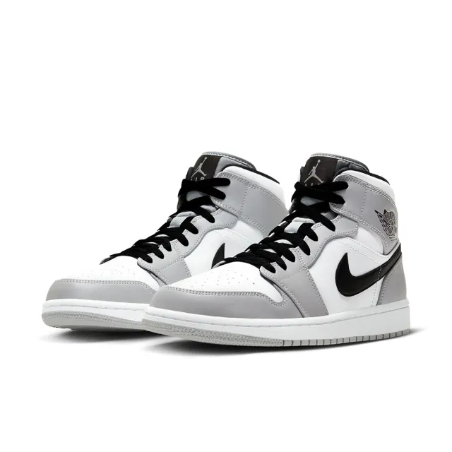 【NIKE 耐吉】AIR JORDAN 1 MID 男 籃球鞋 運動鞋 AJ1 喬丹 灰白(554724092)