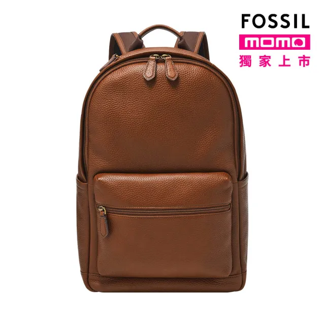 【FOSSIL 官方旗艦館】Buckner 真皮後背包-棕色 MBG9631210