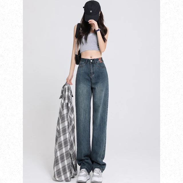 女牛仔褲小直筒
