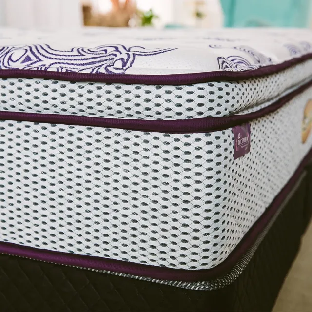 【床的世界】美國首品皇家系列天絲乳膠邊框加強舒適層加厚獨立筒床墊-單人加大 3.5 x 6.2 尺