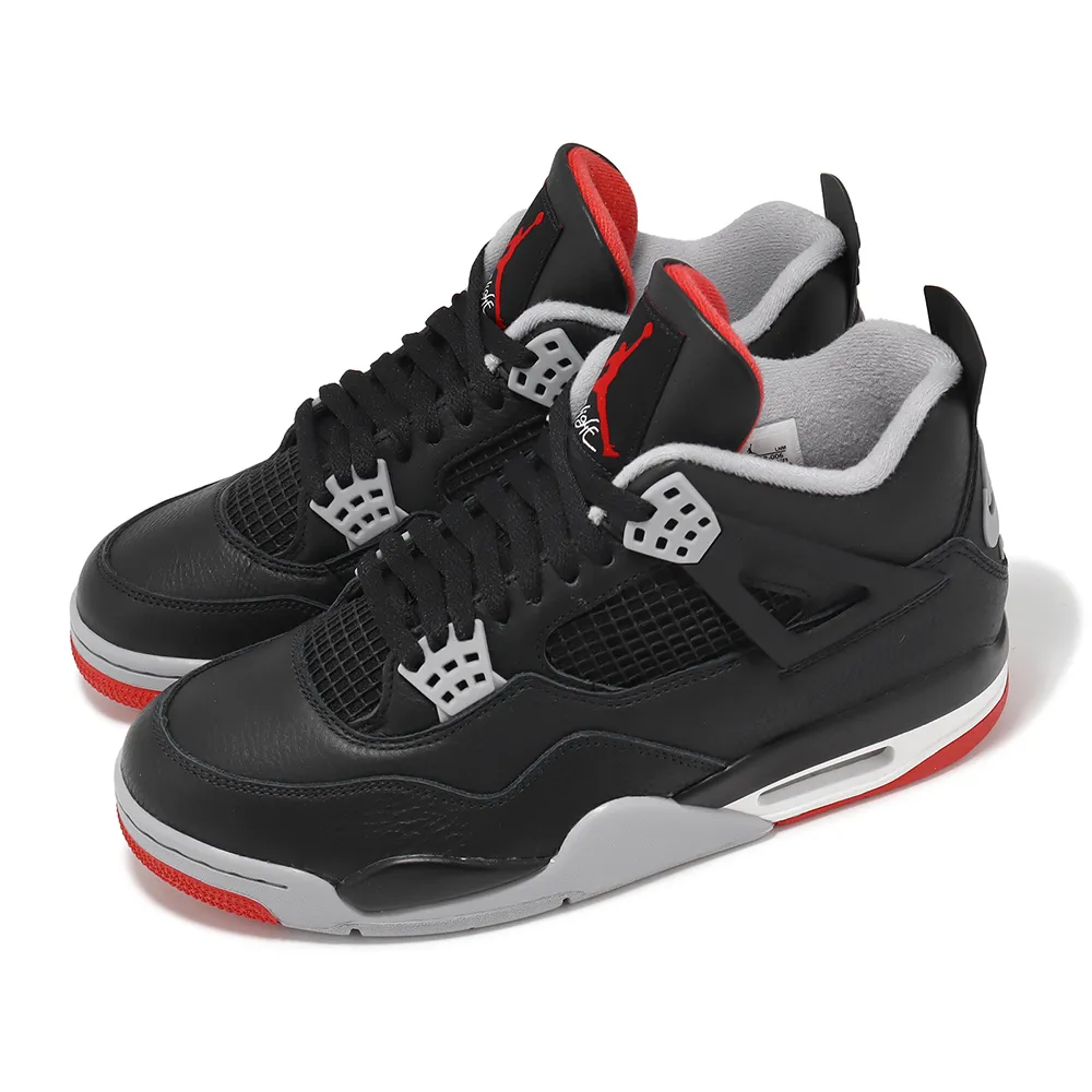 NIKE 耐吉】Air Jordan 4 Retro Bred Reimagined 男鞋黑紅4代喬丹