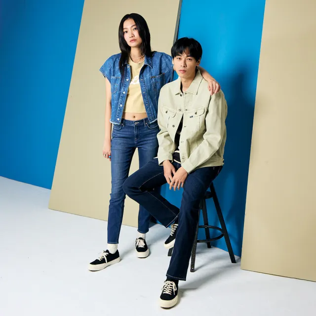 【Lee】男裝 休閒外套 / 經典短版雙口袋 牡蠣白 舒適版型 / 101+系列(LB413001169)