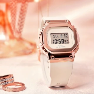 【CASIO 卡西歐】G-SHOCK 質感風 輕盈方形時尚腕錶 38.4mm(GM-S5600UPG-4)