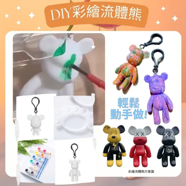 【A-ONE 匯旺】孫悟空 DIY彩繪傳統布袋戲偶組含2彩繪流體熊12色顏料2水彩筆調色盤水鑽古早味人偶童玩具手偶