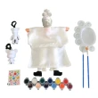 【A-ONE 匯旺】小旦 DIY彩繪傳統布袋戲偶組含2彩繪流體熊12色顏料2水彩筆調色盤水鑽兒童人偶童玩具手偶